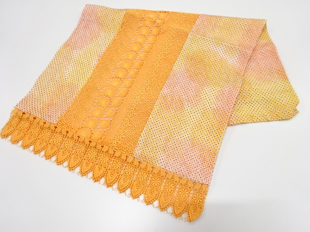 本総絞り　レース　ショール